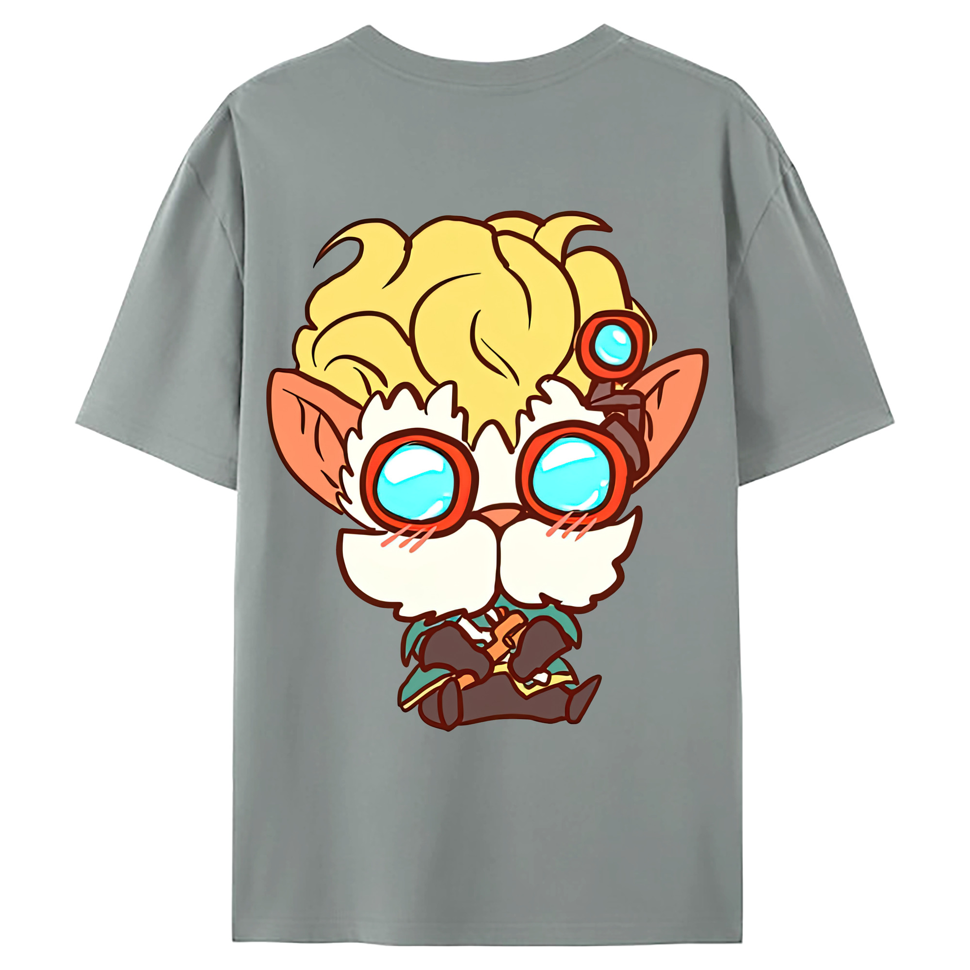 （画像用） リーグ・オブ・レジェンド League of Legends LOL 綿100％ メンズ半袖Tシャツ（バックプリント） 通気性